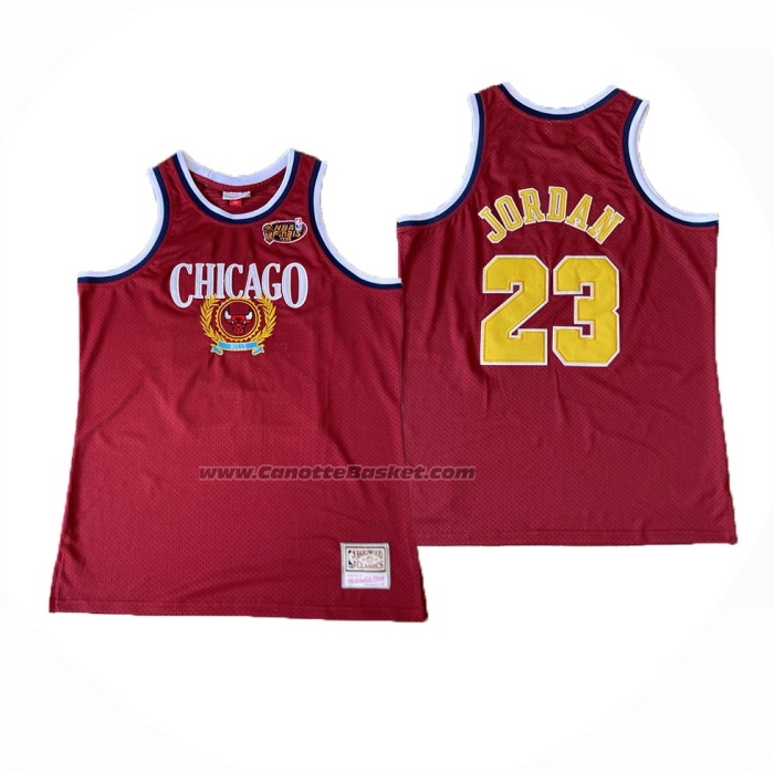 Maglia Chicago Bulls Michael Jordan #23 Mitchell & Ness 1996 Rosso